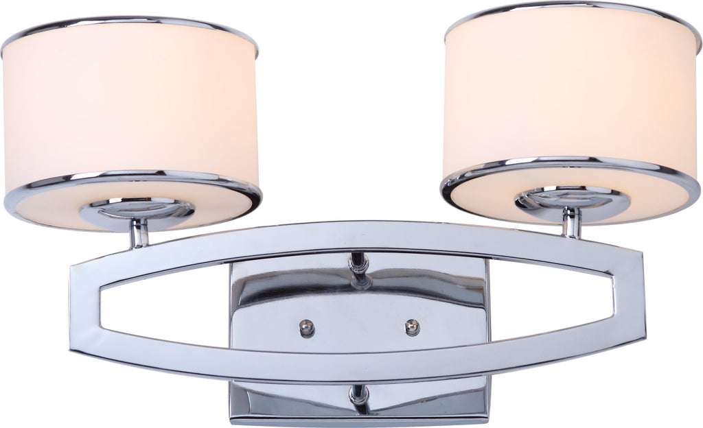 Safavieh Lenora 2 Light Chrome 95-Inch H Double Drum Sconce Lamp Mirror main image