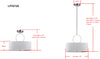Safavieh Debonair 3 Light Chrome Ring 18 Inch Dia Drum Adjustable Pendant Lamp 