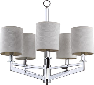 Safavieh Axis 5 Light Chrome 26 Inch Dia Chandelier Lamp Mirror 