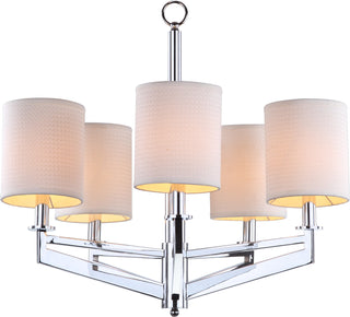 Safavieh Axis 5 Light Chrome 26 Inch Dia Chandelier Lamp Mirror main image