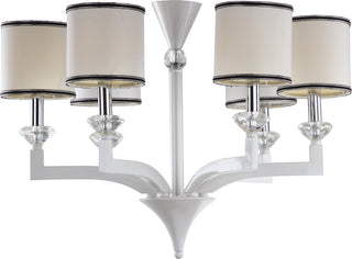 Safavieh Erin 6 Light White 275 Inch Dia Chandelier Pearl Lamp Mirror 