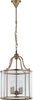 Safavieh Sutton Place 4 Light Brass 134-Inch Dia Pendant Lamp Mirror 