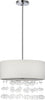 Safavieh Debutante 3 Light Chrome Beaded 18-Inch Dia Adjustable Pendant Rah Lamp Mirror 