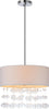 Safavieh Debutante 3 Light Chrome Beaded 18-Inch Dia Adjustable Pendant Rah Lamp Mirror main image