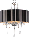 Safavieh Abbeville 3 Light Chrome Beaded 18-Inch Dia Chandelier Lamp Mirror main image