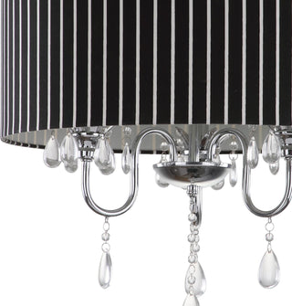 Safavieh Abbeville 3 Light Chrome Beaded 18-Inch Dia Chandelier Lamp Mirror 