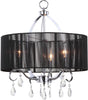 Safavieh Vienne 3 Light Chrome Beaded 18-Inch Dia Chandelier Lamp Mirror main image