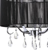 Safavieh Vienne 3 Light Chrome Beaded 18-Inch Dia Chandelier Lamp Mirror 