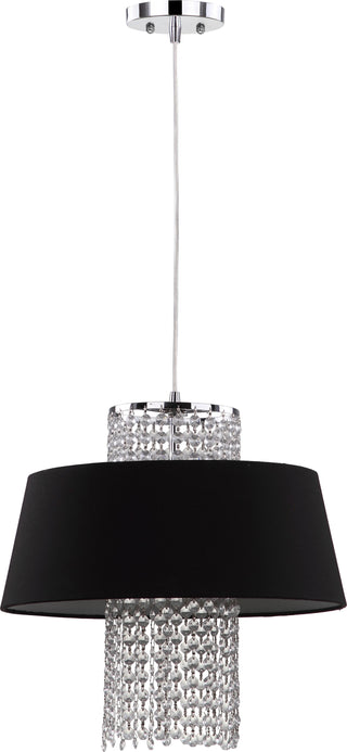 Safavieh Cadenza 3 Light Chrome Beaded 16-Inch Dia Pendant Lamp Mirror 