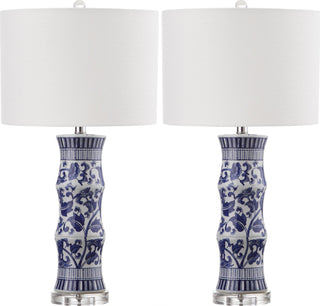 Safavieh Sandy 275-Inch H Table Lamp White/Blue 