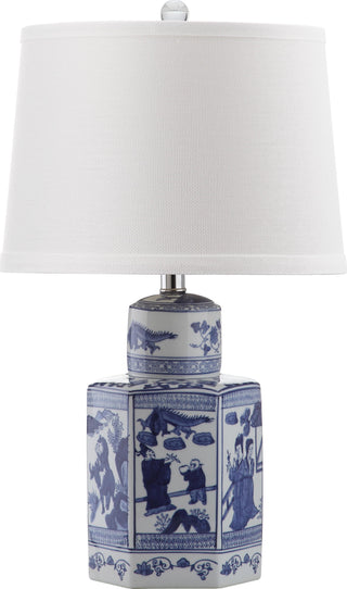 Safavieh Judy 235-Inch H Table Lamp White/Blue 