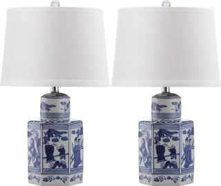 Safavieh Judy 235-Inch H Table Lamp White/Blue 