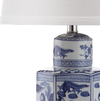 Safavieh Judy 235-Inch H Table Lamp White/Blue 