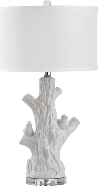 Safavieh Lightwood 27-Inch H Tree Table Lamp White Mirror 