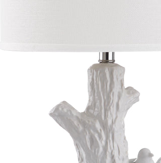 Safavieh Lightwood 27-Inch H Tree Table Lamp White Mirror 