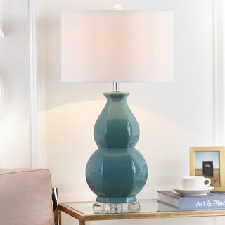 Safavieh Juniper 30-Inch H Table Lamp Egg Blue Mirror 