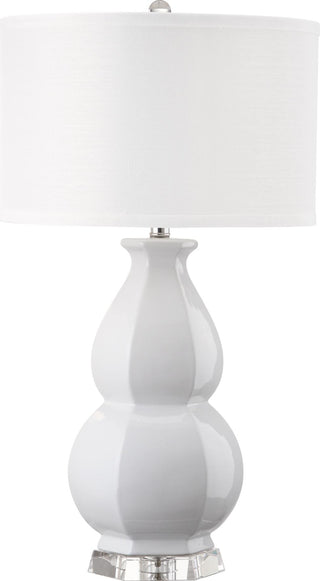 Safavieh Juniper 30-Inch H White Table Lamp Mirror 