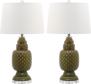 Safavieh Blakely 28-Inch H Table Lamp Spring Green Mirror 