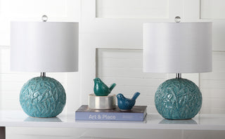 Safavieh Robinson 20-Inch H Table Lamp Light Blue Mirror 