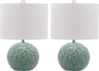 Safavieh Robinson 20-Inch H Table Lamp Light Blue Mirror 