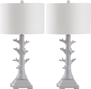 Safavieh Styx 29-Inch H Table Lamp White Mirror 