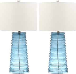 Safavieh Yantley 28-Inch H Table Lamp Blue Mirror 