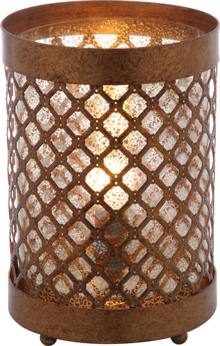 Safavieh Borden 115-Inch H Hurricane Lamp Gold Mirror main image