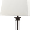 Safavieh Davis 305-Inch H Table Lamp Black/Clear Mirror 