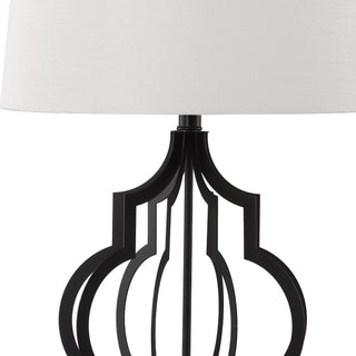 Safavieh Flint 30-Inch H Table Lamp Black/Clear Mirror 