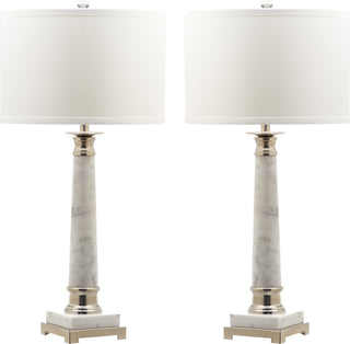 Safavieh Colleen 31-Inch H Table Lamp White Marble 