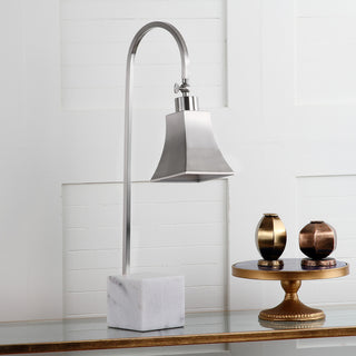 Safavieh Charley 26-Inch H Desk Lamp Nickel/White Marble  Feature