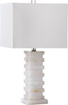 Safavieh Cinder 245-Inch H Table Lamp White Alabaster Mirror 