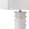 Safavieh Cinder 245-Inch H Table Lamp White Alabaster Mirror 