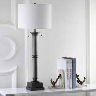 Safavieh Estilo 36-Inch H Column Table Lamp Silver Grey 