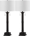 Safavieh Estilo 36-Inch H Column Table Lamp Silver Grey 