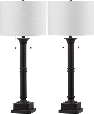 Safavieh Estilo 36-Inch H Column Table Lamp Silver Grey 