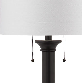 Safavieh Estilo 36-Inch H Column Table Lamp Silver Grey 