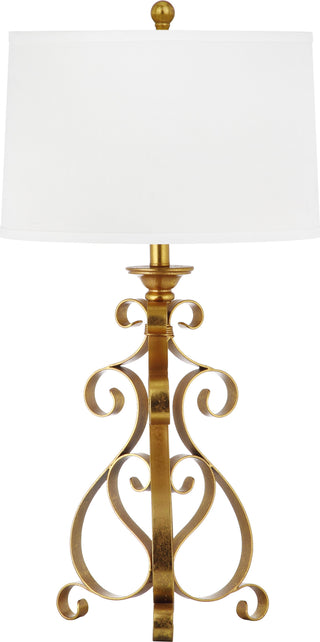 Safavieh Scroll 32-Inch H Sculpture Table Lamp Antique Gold Mirror 