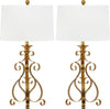 Safavieh Scroll 32-Inch H Sculpture Table Lamp Antique Gold Mirror 