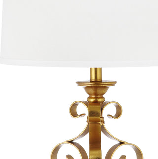 Safavieh Scroll 32-Inch H Sculpture Table Lamp Antique Gold Mirror 