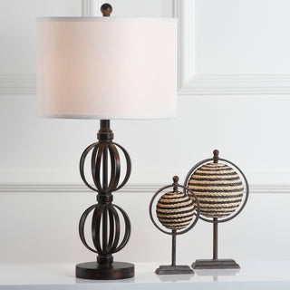 Safavieh Calista 2775-Inch H Double Sphere Table Lamp Oil-Rubbed Bronze Mirror 