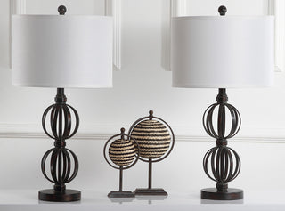 Safavieh Calista 2775-Inch H Double Sphere Table Lamp Oil-Rubbed Bronze Mirror 