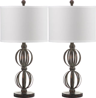 Safavieh Calista 2775-Inch H Double Sphere Table Lamp Oil-Rubbed Bronze Mirror 