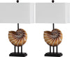 Safavieh Nautilus 28-Inch H Shell Table Lamp Light Brown Mirror 