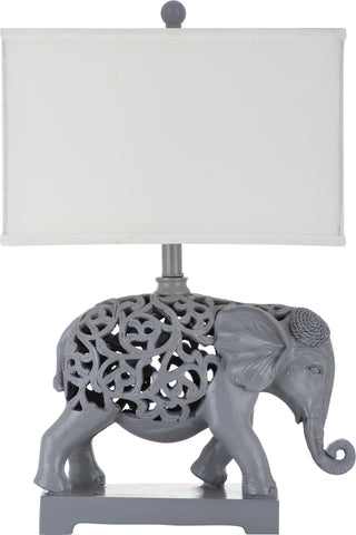 Safavieh Hathi 255-Inch H Sculpture Table Lamp Light Grey Mirror 