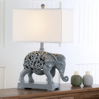 Safavieh Hathi 255-Inch H Sculpture Table Lamp Light Grey Mirror 