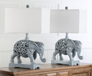 Safavieh Hathi 255-Inch H Sculpture Table Lamp Light Grey Mirror 