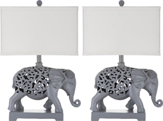 Safavieh Hathi 255-Inch H Sculpture Table Lamp Light Grey Mirror 