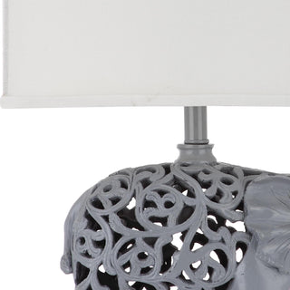 Safavieh Hathi 255-Inch H Sculpture Table Lamp Light Grey Mirror 