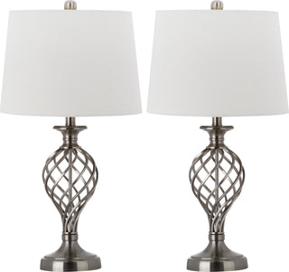 Safavieh Lattice 2675-Inch H Urn Table Lamp Nickel Mirror 